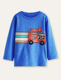 Forest Animal Guard Printed Long-Sleeved T-shirt - CCMOM