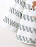 Forest Animal Printed Striped Long Sleeve T-shirt - CCMOM