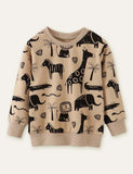 Forest Animal Printed Sweatshirt - CCMOM