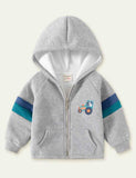 Forklift Printing plus Velvet Zip Jacket - CCMOM