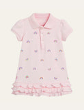 Full Printed Rainbow Polo Dress - CCMOM