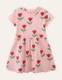 Full Printed Rose Printed Dress - CCMOM