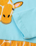 Giraffe Appliqu¡§| Long Sleeve Dress - CCMOM