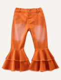 Girl Color Bell-Bottom Pants - CCMOM