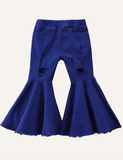 Girl Color Bell-Bottom Pants - CCMOM