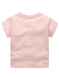 Girl Giraffe Appliqu¡§| Short Sleeves T-shirt - CCMOM