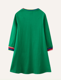 Girl Long Sleeve Embroidered Dress - CCMOM