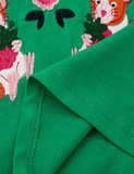 Girl Long Sleeve Embroidered Dress - CCMOM