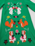 Girl Long Sleeve Embroidered Dress - CCMOM