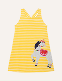 Girls Cartoon Patch Dress - CCMOM