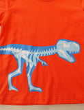 Glowing Dinosaur Printed Long Sleeve T-shirt - CCMOM