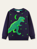 Glowing Dinosaur Printed Sweatshirt - CCMOM