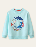 Glowing Shark Printed Sweatshirt - CCMOM