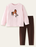 Horse Printed Long-Sleeve Set - CCMOM