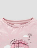 Hot Air Balloon Appliqu¡§| Long Sleeve T-shirt - CCMOM