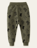 Illustration Dinosaur Printed Sweatpants - CCMOM