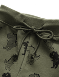 Illustration Dinosaur Printed Sweatpants - CCMOM