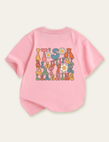 Kids Colorful Letter Printed First Day Of School T-shirt - CCMOM