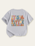 Kids Colorful Letter Printed First Day Of School T-shirt - CCMOM