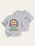 Kids First Day of School Smiley Printed T-shirt - CCMOM