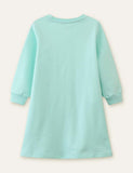 Kitten Printed Long Sleeve Dress - CCMOM