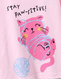 Kitten Wool Ball Printed Long-Sleeved T-shirt - CCMOM