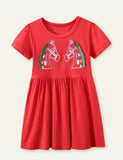 Knit Short-Sleeved Shirt Dress