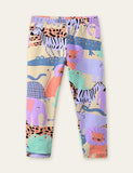 Leopard Appliqu¡§| Sweatshirt + Zoo Printed Leggings - CCMOM