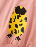 Leopard Print Owl Printed Sweatshirt - CCMOM