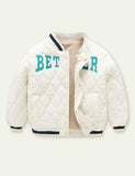 Letter Appliqu¡§| down Jacket - CCMOM
