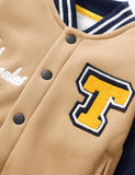 Letter Button Design Thickened Pilot Jacket - CCMOM