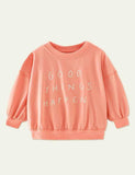 Letter Print Pullover Sweatshirt - CCMOM