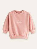 Letter Printed Cute Sweatshirt + Pants - CCMOM