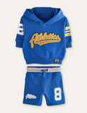 Letter Printed Sport Hoodie Set - CCMOM