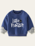 Letter Printed Stitching Sweatshirt - CCMOM