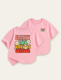 Letter Small Flower Printed School T-shirt - CCMOM