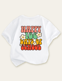 Letter Small Flower Printed School T-shirt - CCMOM