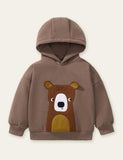 Little Bear Appliqu¡§| Embroidery Thickening Hoodie - CCMOM