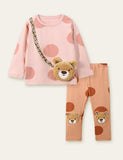 Little Bear Crossbody Bag Polka Dot Printed Set - CCMOM