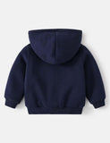 Little Dinosaur Appliqu¡§| Hooded Zip Jacket - CCMOM