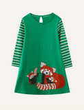 Long Sleeve Embroidered Dress - CCMOM