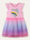 Love Cartoon Mesh Sleeveless Dress - CCMOM