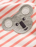Lovly Animal Appliqu¡§| Striped Shorts - CCMOM