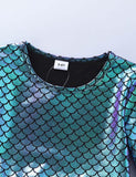 Mermaid Mesh Long Sleeve Party Dress - CCMOM
