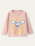 Owl Printed Long-Sleeved T-shirt - CCMOM