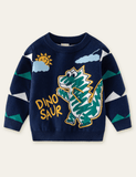 Painted Dinosaur Long Sleeves Sweater - CCMOM