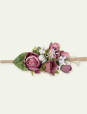 Pastoral Style Emulational Flower and Grass Nylon Headband - CCMOM