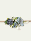 Pastoral Style Emulational Flower and Grass Nylon Headband - CCMOM