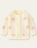 Peach Embroidered Sweater Cardigan - CCMOM
