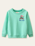 Pedal Flower Embroidered Sweatshirt - CCMOM